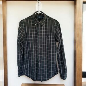 Polo Ralph Lauren Blue Green Plaid Custom Fit Shirt | Men’s Small